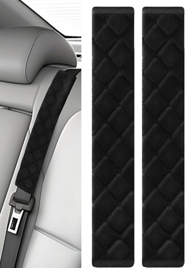 TKYZMS 2Pcs Car Seat Belt Padding10.6In (27cm) Car Seat Belt Shoulder Strap Cover Car Accessories Interior,Soft Shoulder Strap Covers Seat Belt Protector Make Neck and Shoulders More Comfortable(Black) - Image 1